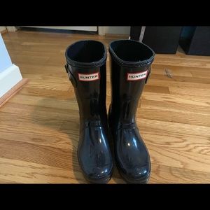 Short Glossy Black Hunter Boots Firm Price!!